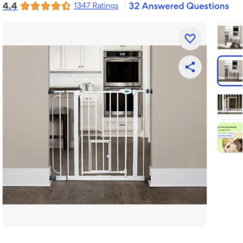 Carlson Pet Products Extra Wide Walk-Thru Dog Gate with Pet Door