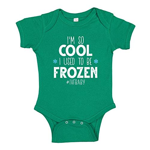 I'm So Cool I Used to Be Frozen Cute IVF Baby Bodysuit One Piece for in-Vitro Baby Pregnancy Announcement