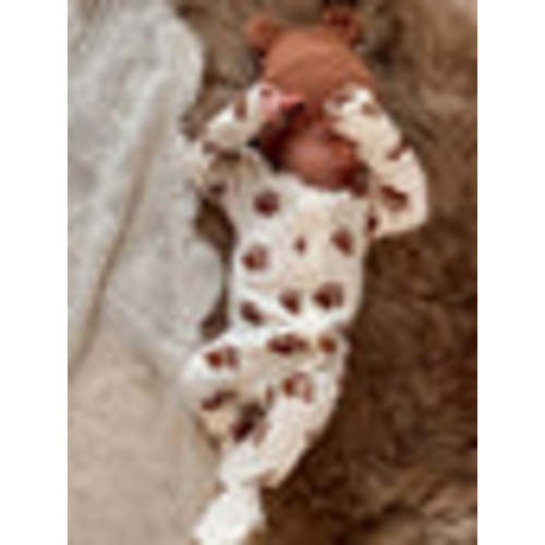 Organic Waffle Basic Zip Footie, Bear Paw – SpearmintLOVE
