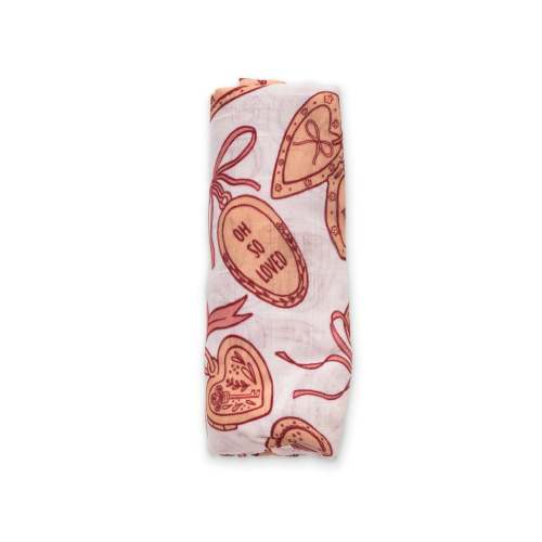 Love Lockets Bamboo Muslin Blanket – Soft & Breathable Newborn Blanket by Ellie Sue