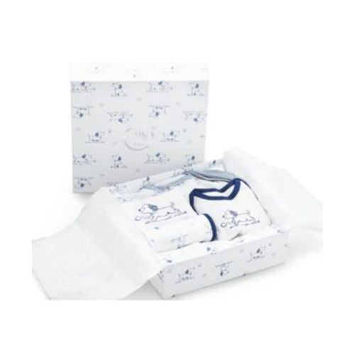 Baby Boys Cotton Puppy Toile Gift Set, 6 Piece Set