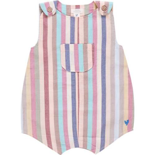 Baby Boys Noah Jumper, Multi Vintage Stripe - Pink Chicken | Maisonette
