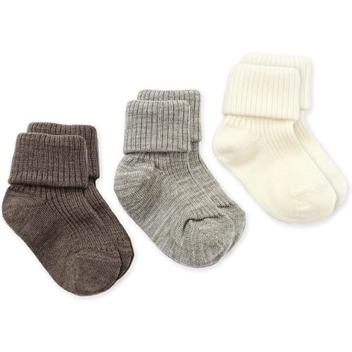 Woolino Wool Baby Socks, Washable Merino Wool Infant Toddler Kids Socks, Newborn to 8 Years (Pack of 3)