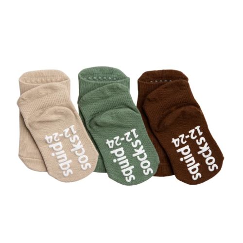 squid socks Unisex Cotton Socks | 0-6M, 6-12M, 12-24M, & 2T-3T | Grip Socks that Stay On | As Seen on Shark Tank | Chai
