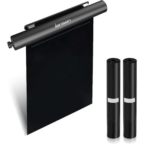 Car Trash Can Bin with 42pcs Trash Bags - 100% Fit Car Garbage Bag Hanging Waterproof, Roller Type Trash for Back Seat, Multipurpose Trash Bin for Car, Office,Kitchens,During Travel and Camping(Black)