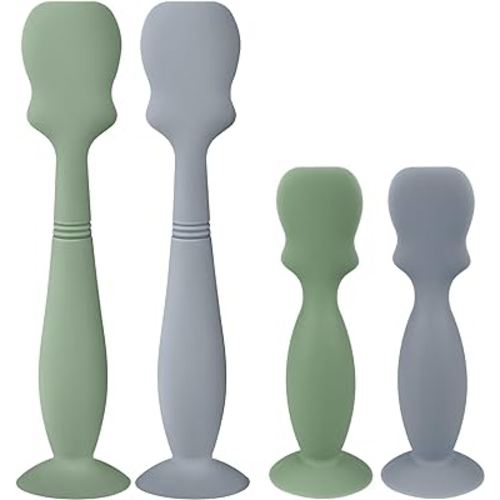 4 Pack Baby Diaper Cream Brush, Diaper Cream Spatula Applicator Silicone Baby Butt Paste Spatula for Babies, Newborn, 2 x Large Size, 2 x Small Size (2 x Sage, 2 x Ether)
