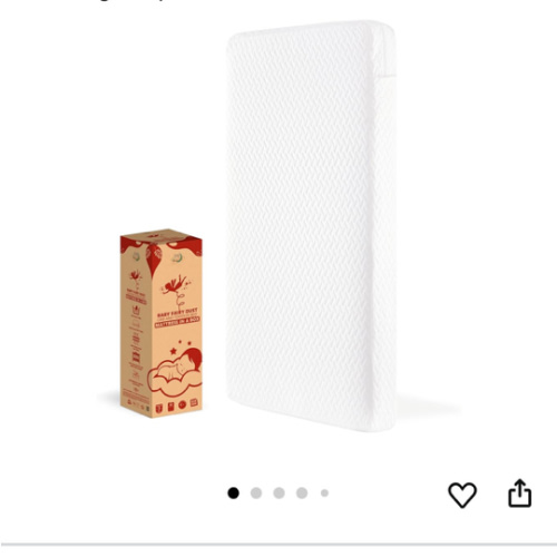 Dream On Me Baby Fairy Dust 5” Full-Size Crib & Toddler Mattress – GREENGUARD Gold & JPMA Certified, Water-Resistant Surface, Machine Washable Cover, Fits Full-Size Cribs & Toddler Beds