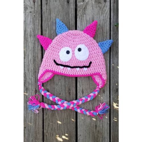 Crazy Monster Hat, Crochet Monster Hat, Monster Beanie, Monster Birthday Hat, Monster Baby Shower, Child Monster Hat, Baby Monster Hat