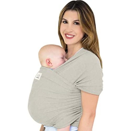 KeaBabies Baby Wrap Carrier - All in 1 Original Breathable Baby Sling, Lightweight, Hands Free Baby Carrier Sling, Baby Carrier Wrap, Baby Carriers for Newborn, Infant, Baby Wraps Carrier (Stone Gray)
