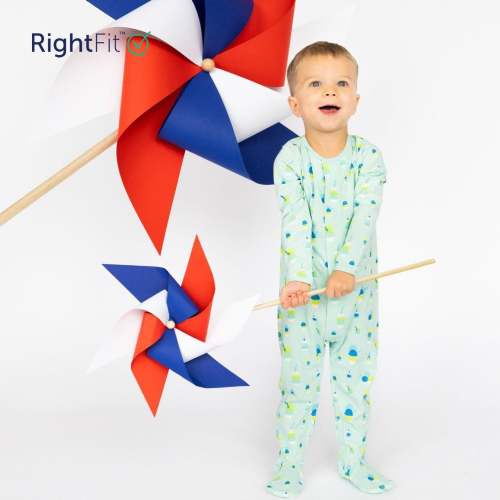 green sundae funday RightFit™ magnetic parent favorite footie