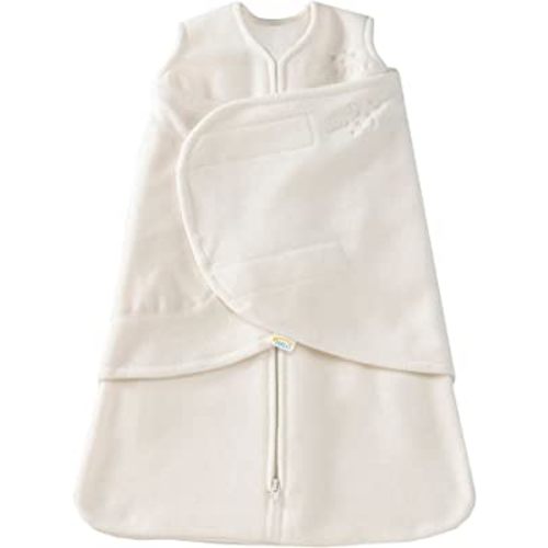 HALO Micro-Fleece Sleepsack Swaddle, 3-Way Adjustable Wearable Blanket, TOG 3.0, Cream, Newborn, 0-3 Months