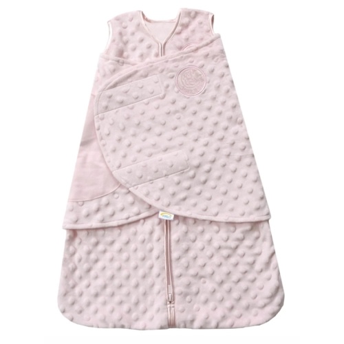 Pink Plushy Dot Velboa Swaddle | HALO