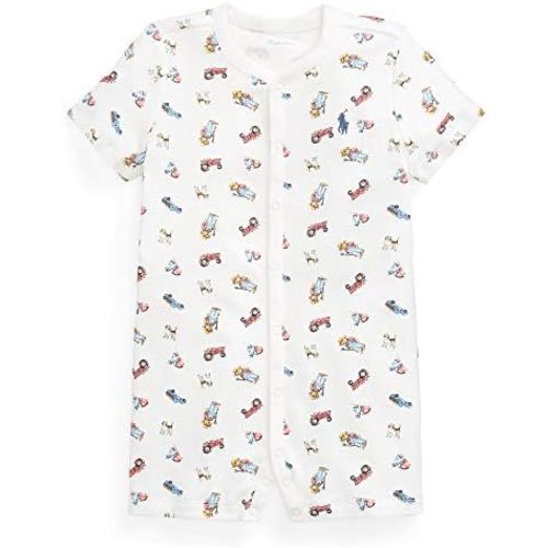 Ralph Lauren Baby Boy Polo Bear Cotton Shortall