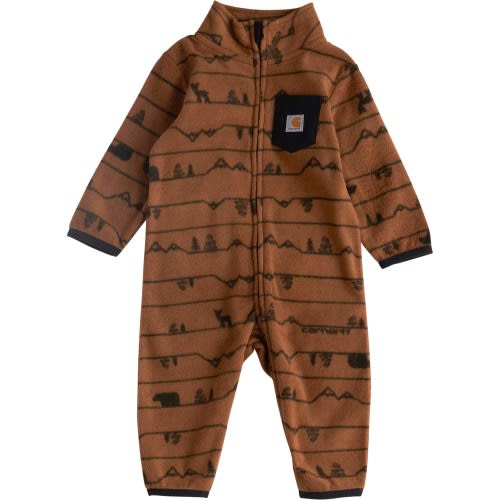 Kids' Long Sleeve Printed Zip-Front Coverall (Baby)