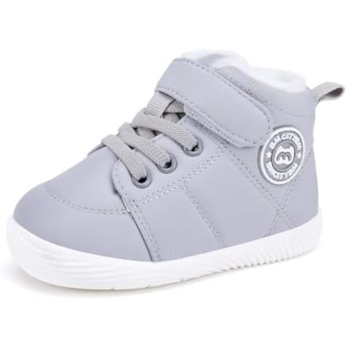 BMCiTYBM Baby Boy Girl Snow Boots Infant Warm Winter Booties Slip On Lightweight Outdoor Indoor Sock Shoes for First Walkers 6 9 12 18 24 Months
