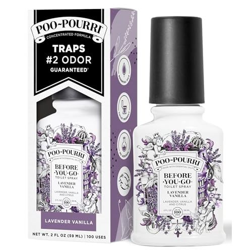 Poo-Pourri Before-You-Go Toilet Spray, Lavender Vanilla, 2 Fl Oz - Lavender, Vanilla and Citrus