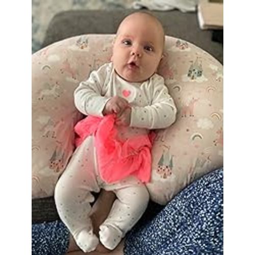 Boppy Nursing Pillow Bare Naked Original Support, Boppy Pillow Only, Nursing Pillow Cover Sold Separately, Ergonomic Nursing Essentials for Breastfeeding and Bottle Feeding, with Firm Fiber Fill - White