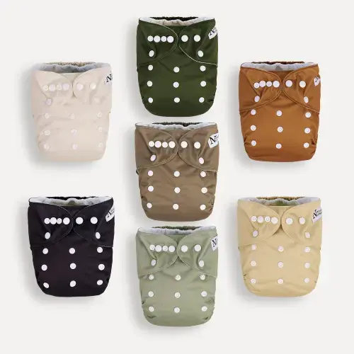 Nora's Nursery Cloth Pocket Diapers (7 Pack) - Down to Earth