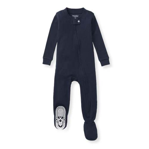 Solid Rib Organic Cotton Sleeper - Midnight – Burt's Bees Baby