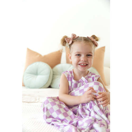 LIGHT PURPLE + WHITE CHECKER | SLEEP SACK
