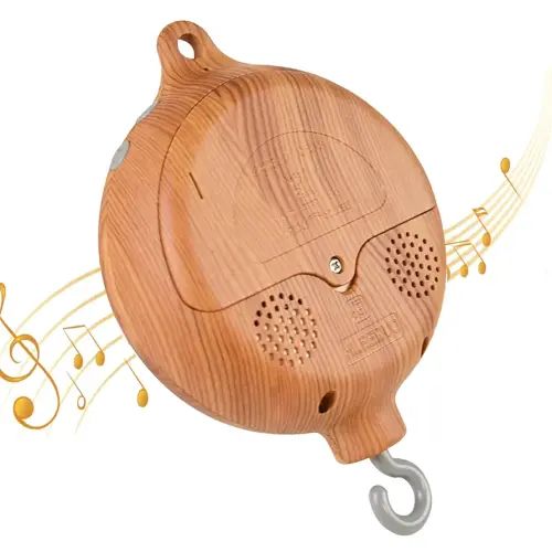 HLEEDUO Moteur mobile pour berceau, boîte à musique mobile avec volume réglable, rotation et 3 modes (rotation et musique, rotation uniquement, musique uniquement), boîte à musique pour berceau, 12/35