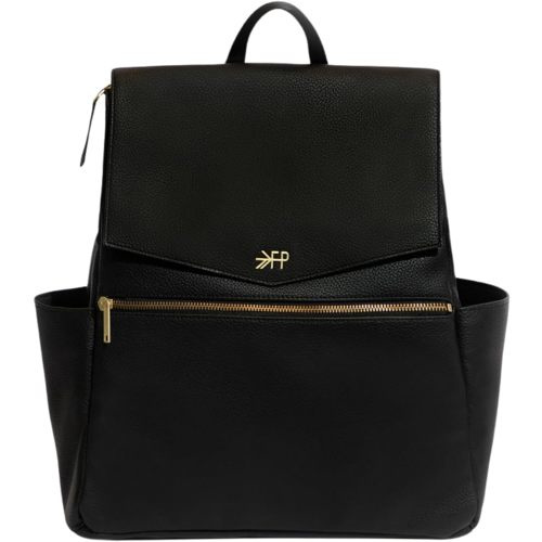 Freshly Picked Classic Diaper Bag Backpack with Changing Pad, Ebony