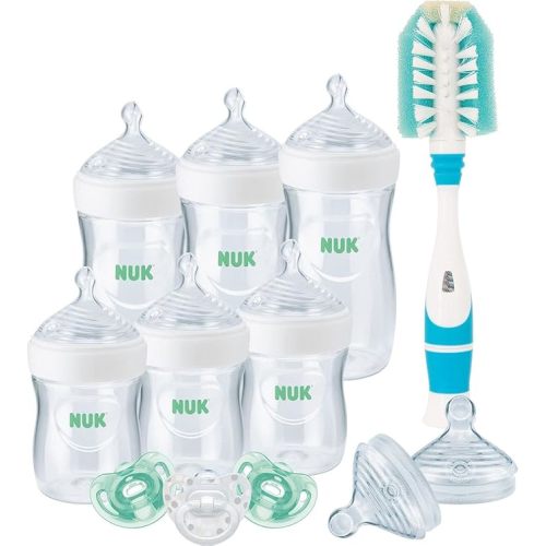 NUK Simply Natural Baby Bottle Newborn Gift Set - Timeless - 6 Bottle Set