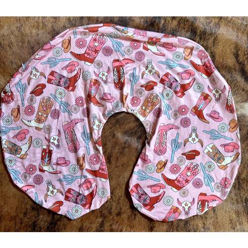 Boho cowgirl baby boppy pillow cover