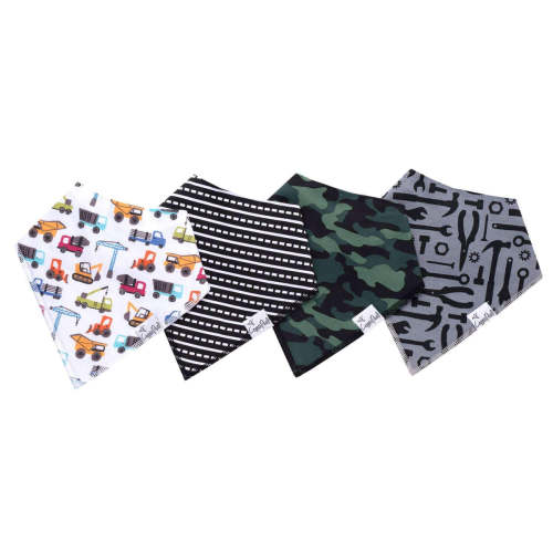 4 Pack Baby Bandana Bibs - Diesel