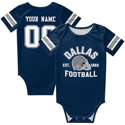 OAOANS Baby Clothes Personalized Newborn Infant Apparel Baby Clothing Custom Name Number Sports 0-24 Months Boy Girl Gifts