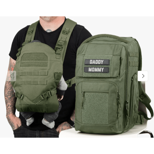 Everyday Diaper Backpack + Baby Carrier Bundle by Tactical Baby Gear