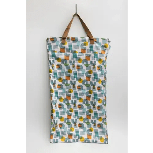 Large Zipper Hanging Wet Bag-Boho Blocks