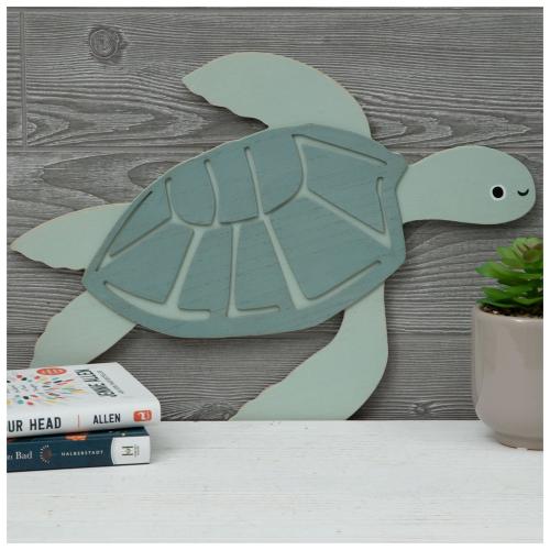 Green Sea Turtle Wood Wall Decor