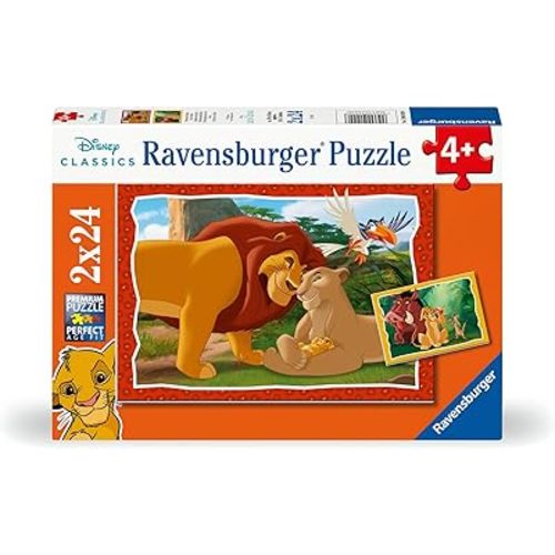 Ravensburger Disney The Lion King: Circle of Life 2x24 Piece Jigsaw Puzzle Set for Kids - Screen-Free Activity Boosts Concentration and Focus