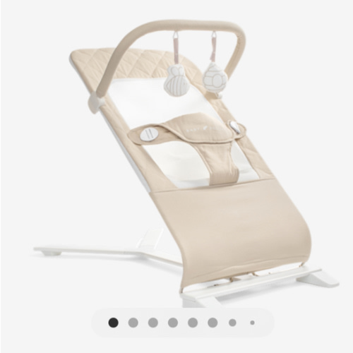 Baby Delight Alpine Deluxe Portable Bouncer, Infant, 0-6 Months, 100% GOTS Certified Cotton Fabrics, Organic Oat
