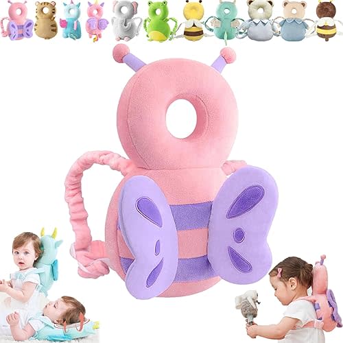 Mushplushies Head Protector, Baby Head Protector Backpack, Head Protection Back Pack for BAB, Mush Plush Head Protection Backpack, Head Protector for Baby Walking, Baby Fall Back Head Protector (A)