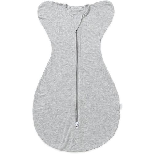 Baby Transition Swaddle Baby Arms up Swaddle with 2-Way Zipper Baby Sleep Sack 0.5 TOG Grey Medium 3-6 Months