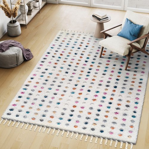 Nuloom Aurelia Dotted High-Low Kids Area Rug