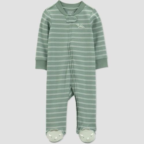 Carter's Just One You® Baby Boys' Striped Dino Sleep N' Play - Green