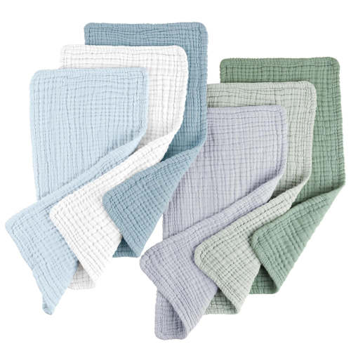 Muslin Baby Burp Cloths Sets 6 Pack – KONSSY