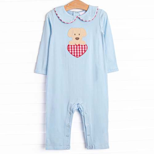 Pups and Paws Pima Embroidered Legging Set, Blue – Stitchy Fish