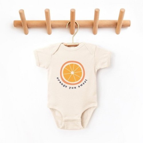 The Juniper Shop Orange You Sweet Baby Bodysuit - 6 Month - Natural