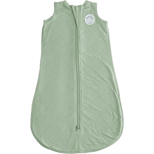 Dreamland Baby Lightweight Bamboo Viscose Sleep Sack (0-6 Months). 1.0 TOG Ultra Soft Blanket w/ 2-Way Zipper. 95% Viscose, 5% Spandex (Sage). Mom-Owned US Business, Premium Materials