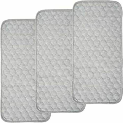 BlueSnail Quilted Thicker Waterproof Changing Pad Liners 3 Count(Gray)