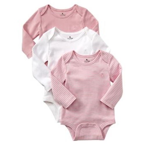 Favorite long-sleeve bodysuit | 3 pack | Pure Pink