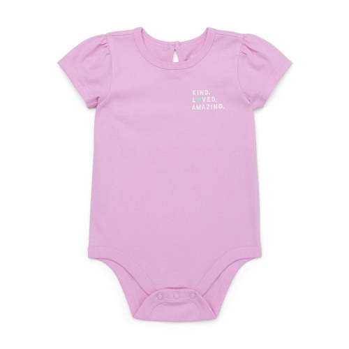 Garanimals Baby Girl Puff Cap Sleeve Graphic Bodysuit, Sizes 0-24 Months