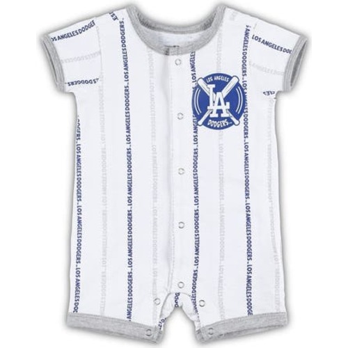 Newborn & Infant White Los Angeles Dodgers Ball Hitter Romper, 3-6M