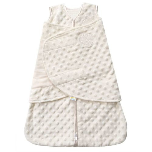 Halo Innovations Sleepsack Swaddle Wrap Plushy Dot Velboa - Cream Small