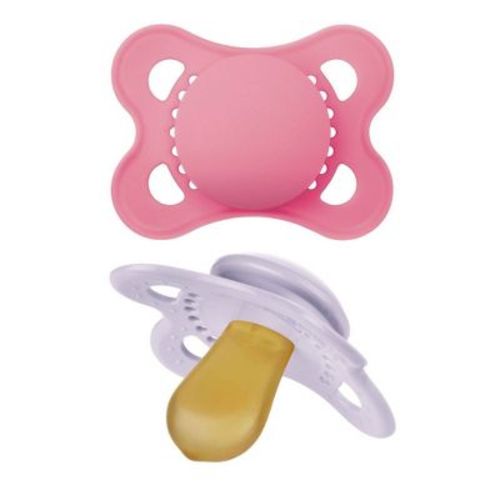 Mam Original Pure Natural Rubber Pacifier 0-6 Months - Girl - 2pk