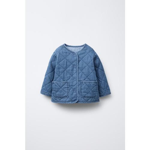 PADDED DENIM JACKET - Indigo | ZARA United States